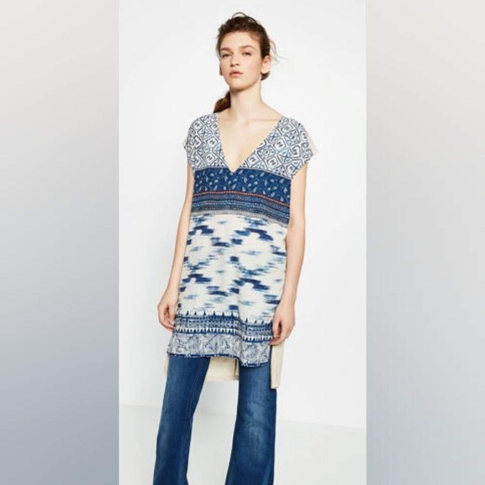 Zara Southwestern Tunic Top